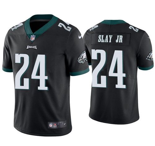 Men Philadelphia Eagles 24 Slay jr Nike Black Limited NFL Jersey